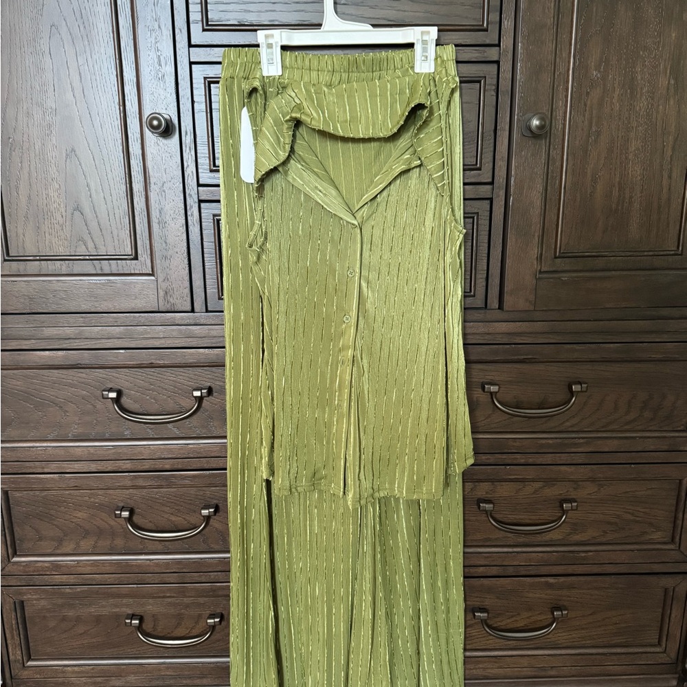 Chic Olive Maxi Skirt for Women
